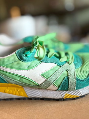 Diadora sneakers like new, green yellow white, size 40