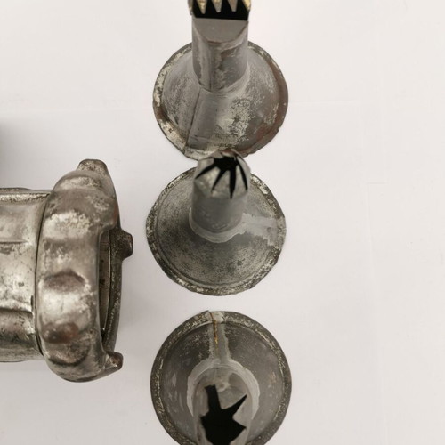 Meat grinder used with 3 vintage cookie attachments from 1950