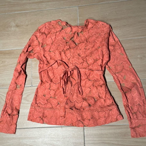 Thesis orange lace blouse used, size S