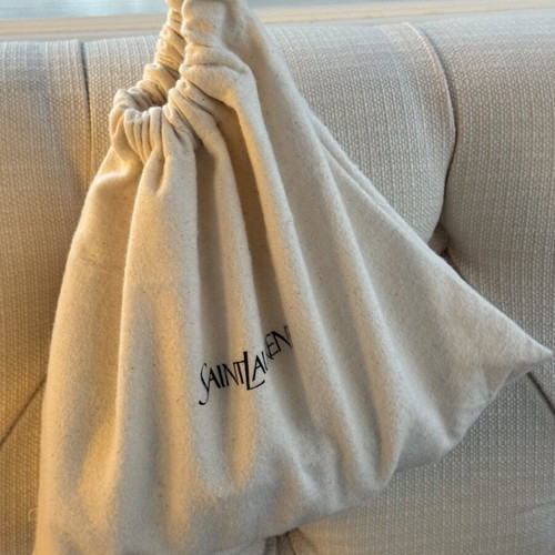 YSL pouch new, beige fabric