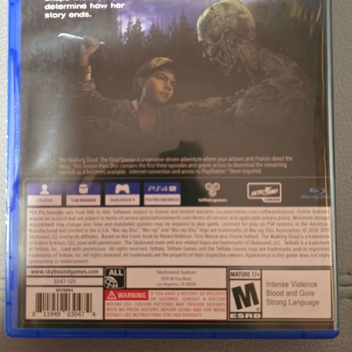 The Walking Dead The Final Season PS4 game like new