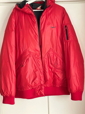 Nike jacket used, size XL, red with black