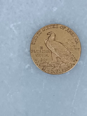 Indian Head 2.5 Dollar 1924 Gold Coin, rare collectible