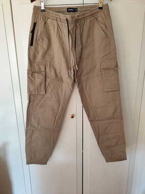 PULL & BEAR Μπεζ Cargo Παντελόνι Streetwear Cult XL, καινούργιο
