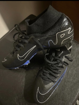 Nike Zoom Mercurial Superfly 9 Pro FG нови футболни обувки размер 41 черно-сини