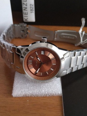 Kienzle 1822 Lady γυναικείο ρολόι καινούργιο, Seiko Japan μηχανισμός, καφέ-πορτοκαλί καντράν