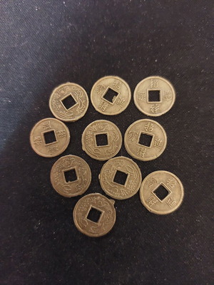 Feng Shui coins set of 10 new for luck and wealth
