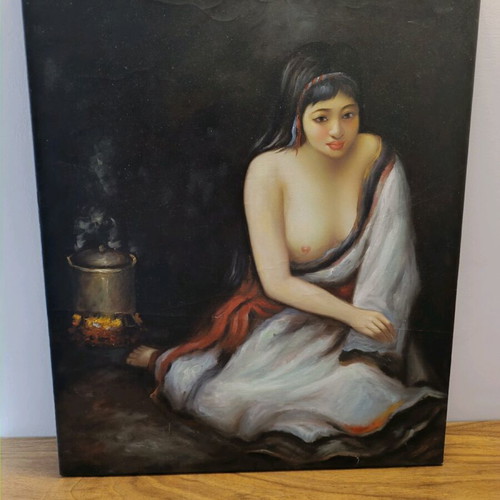Old oil painting like new, rare piece