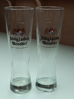 Ποτήρια μπύρας Konig Ludwig Weissbier πακέτο 2 καινούργια