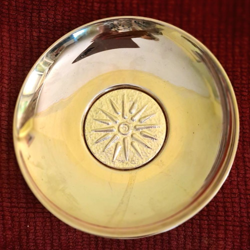 Collectible 17cm Plate with 24K Gold Plated Vergina Sun