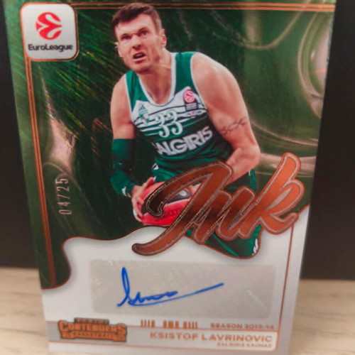 2025-26 Panini Euroleague Contenders Zalgiris Ksistof Lavrinovic Silver Ink Auto