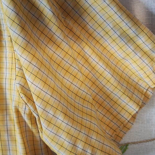 The North Face men's yellow checked quick-dry shirt size L, like new