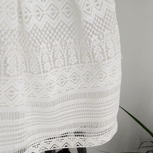 Top Tassos Mitropoulos with guipure lace, size small, like new, white