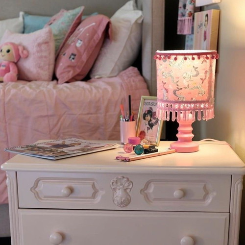 Mermaid Table Lamp double-sided blue-pink color E27, new
