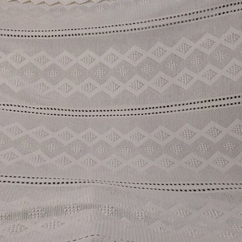 Handmade white double crochet blanket new