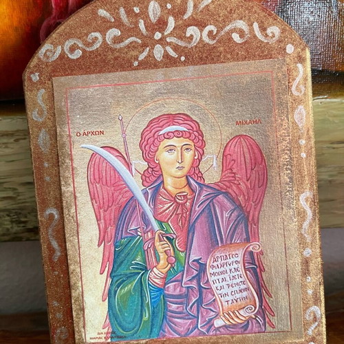 Archangel Michael image new, print copy 15x11cm