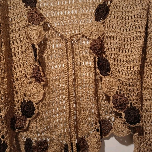 Angela Nicole crochet top and cardigan set, size Medium, like new