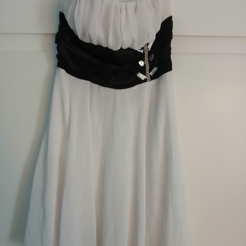 Paranoia strapless dress like new, black and white, size M