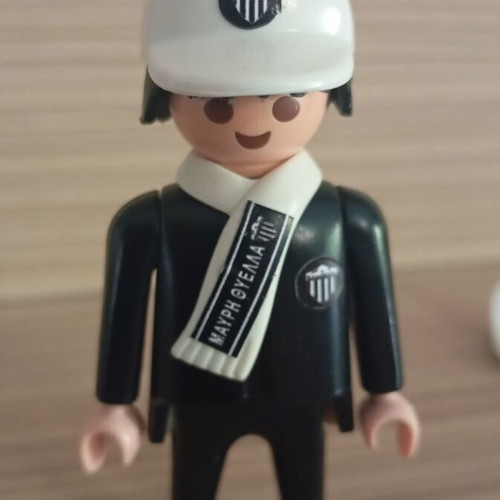 Playmobil Kalamata Fan Figure with Flag and Scarf, like new
