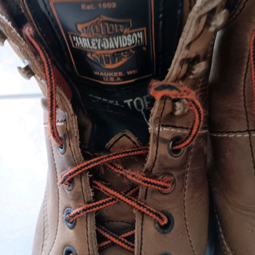 Harley Davidson boots used, brown leather, size 38
