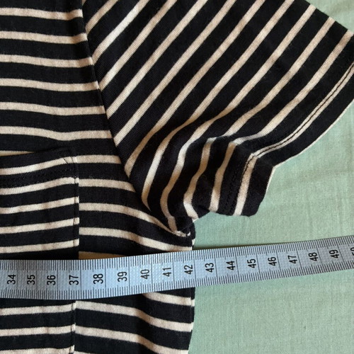 Hollister Womens Striped T-Shirt XS New Nautical Navy White Pocket Tee