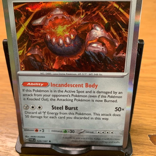 Rare (rare) Pokémon card Heatran.