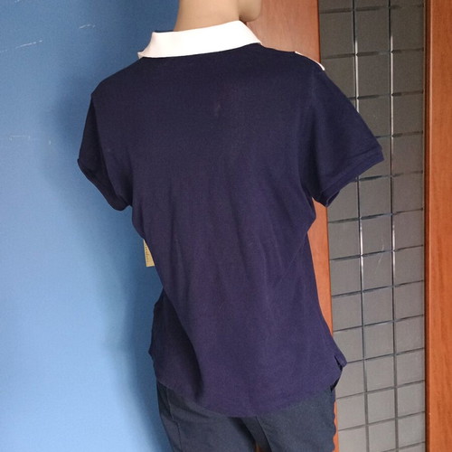 Ralph Lauren Golf Polo Shirt Blue Big Pony, Tailored Fit, Size L Like New