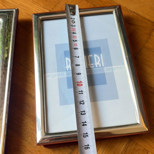 Silver photo frames used, set of 2