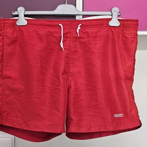 Men's swim shorts red XL used, polyester