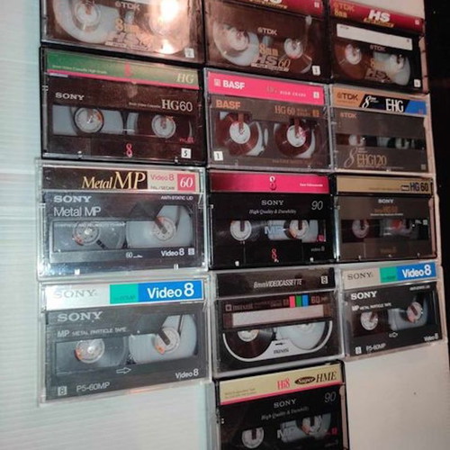 Video 8 cassettes used, pack of 13 pieces