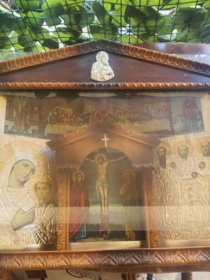Wooden vintage iconostasis like new