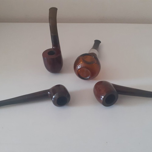 Smoking pipes used, set of 4