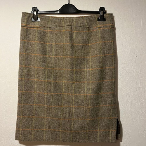Bogner wool skirt used, size 40, brown and orange