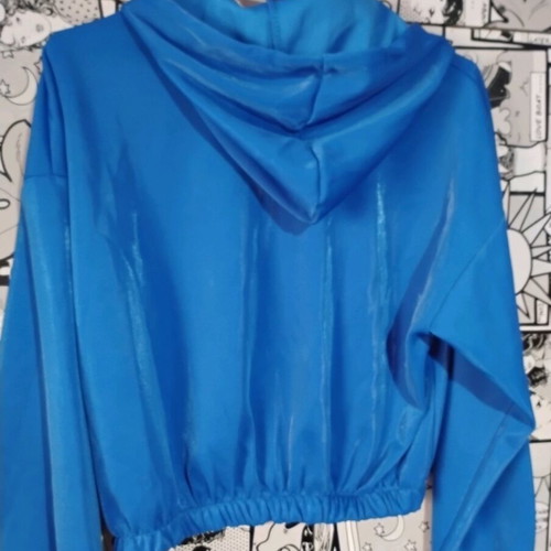 Crop Top Light Fleece Blue One Size Like New