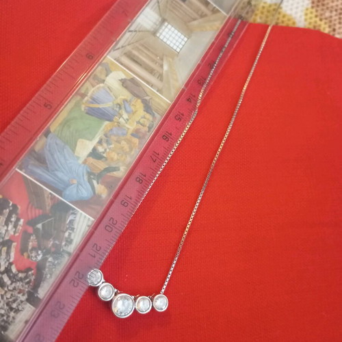 Silver necklace 925 with zircon like new