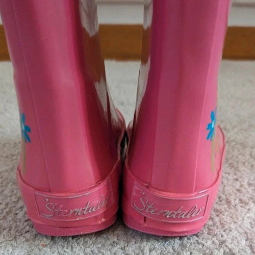 Sterntaler pink rain boots used size 24