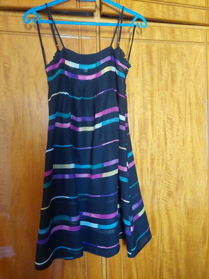 Silk summer dress Les Petites Collection like new, adjustable straps