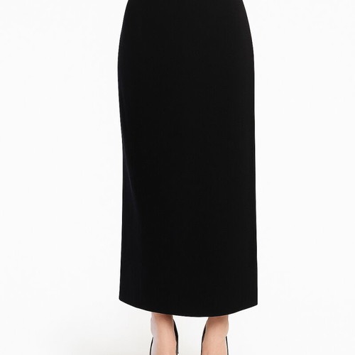 Y2K Vintage Black Maxi Skirt with Back Slit Like New