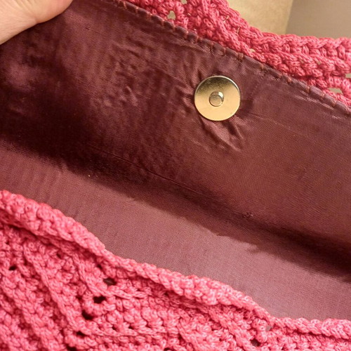 Handmade red envelope clutch bag like new