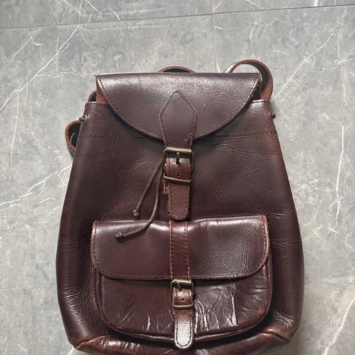 Leather backpack like new, brown