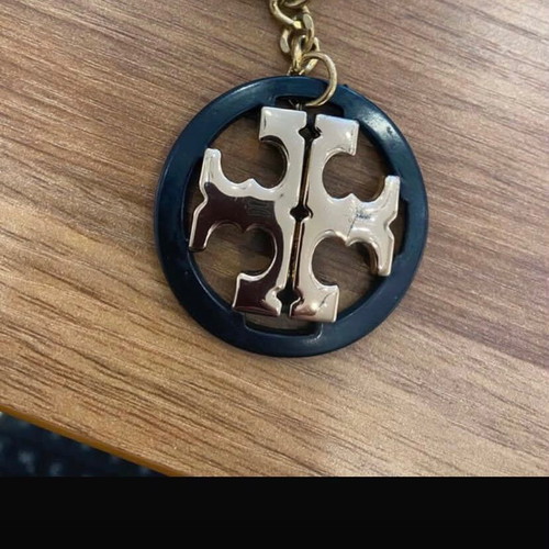 Tory Burch keychain like new, black and gold
