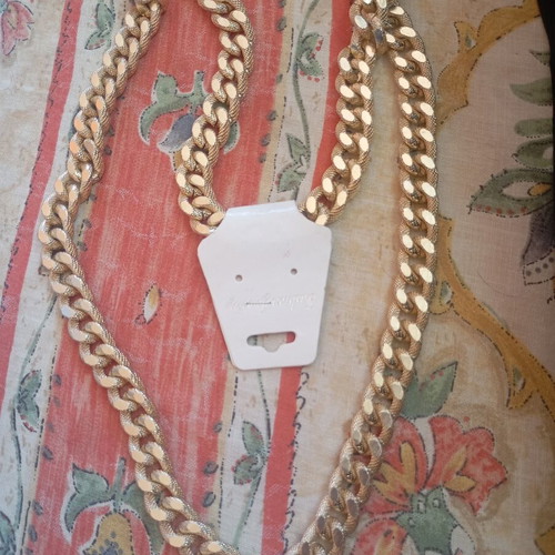Statement Cuban Curb Link Necklace new, faux bijoux finish