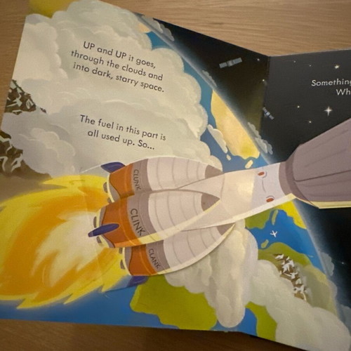 Usborne Peep Inside How a Rocket Works book like new in English