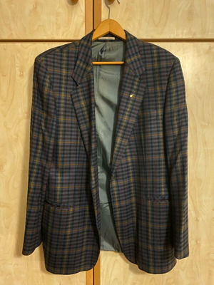 Pioneer London Men's Jacket Like New, 100% Wool, Blue Multicolor XL