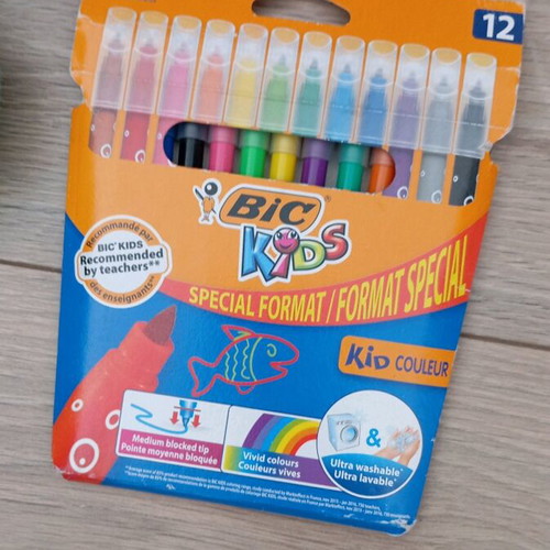 Painting set and school supplies new, one page missing