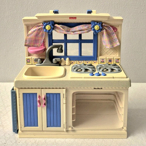 Fisher Price kids kitchen used missing oven door