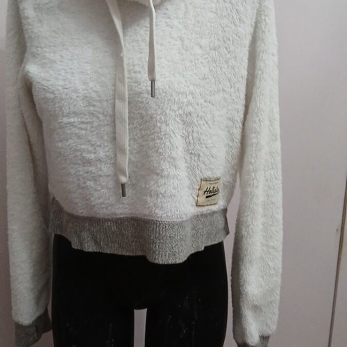 Hollister women's sweater like new, white and gray, size S