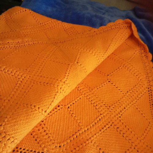 Woolen handmade blanket like new, 200x200 cm, heavy