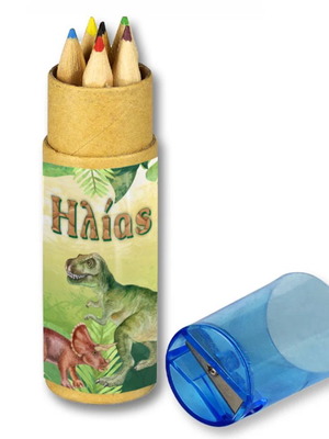 Dinosaur Colored Pencils new, 10 pieces with name