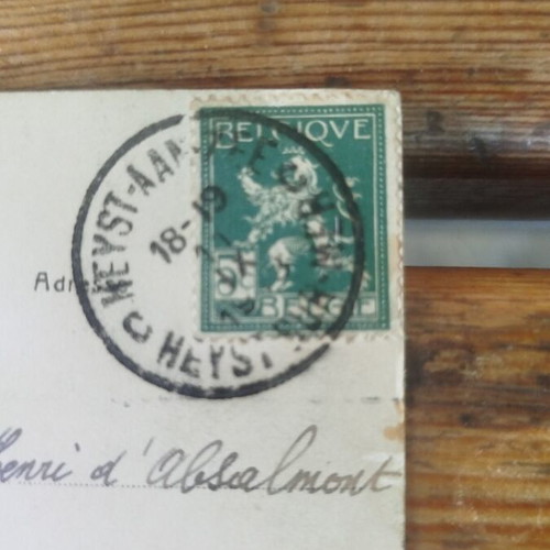 Postcard 1913 used with vintage stamp and sailing ship